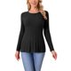 thumbnail image 1 of INSPIRE CHIC Suéteres de Manga Larga para Mujer Cuello Redondo Tops de Punto Elástico Otoño Invierno Camisa Casual M Negro, 1 of 6