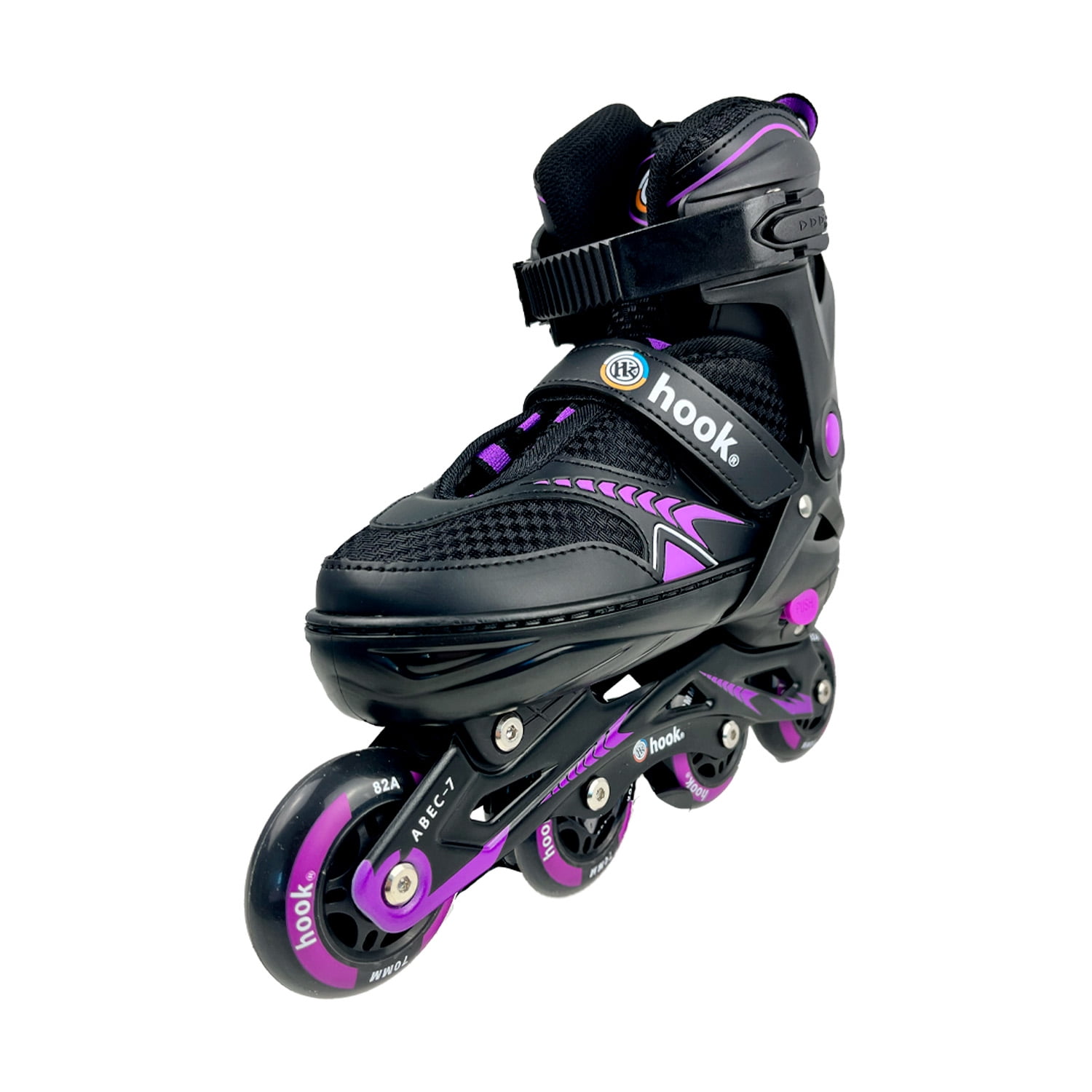 Patines En Linea Extensibles Hook Fitness Morado L (38-41)