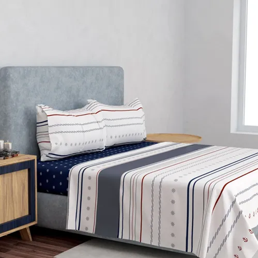 Genérico - Set Sabanas Premium Compose 1.5 Plaza Doral Color Navy