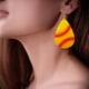 thumbnail image 4 of 3 pares de pendientes de cuero de baloncesto para mujer, ligeros, con forma de pelota, redondos y colgantes de cuero con forma de lágrima., 4 of 6
