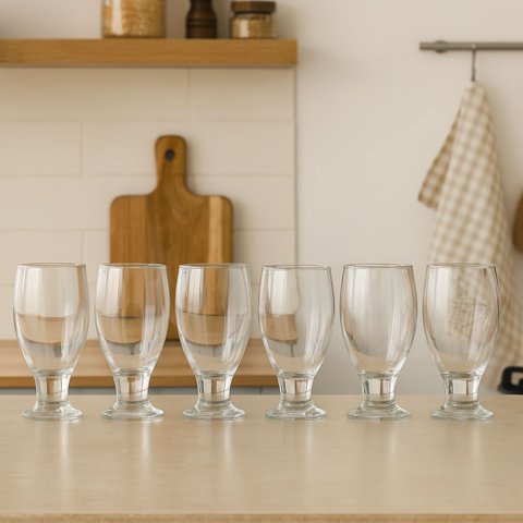 Display 6 Copas Lexington 355Ml Para Agua Bebida Cerveza Cristar