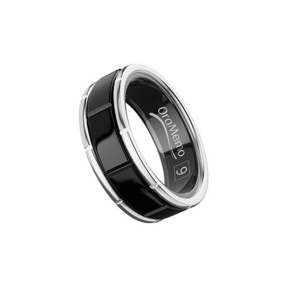 Anillo Inteligente OraMemo 1.0 Negro Brillante Talla 9