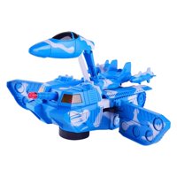 Magideal - Tanque De Batalla De Transformación Automática, Tanque De Transporte, Avión, Tanque Fundido A Presión, Vehículos Para Fiestas, Regalos, Regalos, Juego Azul