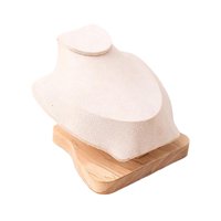 Magideal - Expositor De Collares, Expositor De Joyas, Organizador De Decoración Del Hogar, Adorno De Madera, Soporte Para Collares, Soporte Para Baño En Dormitor Beige S