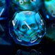 thumbnail image 5 of Set de Dados Froggod Blue Moss Skull 7 Piezas con Caja, 5 of 7