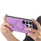 thumbnail image 2 of Magnetic Slim Case for Samsung Galaxy S23 Ultra with Camera Guard & Anti-Scratch Back Purple, 2 of 5