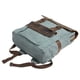 thumbnail image 5 of Mochila unisex vintage en lona aguamarina y cuero, 5 of 5
