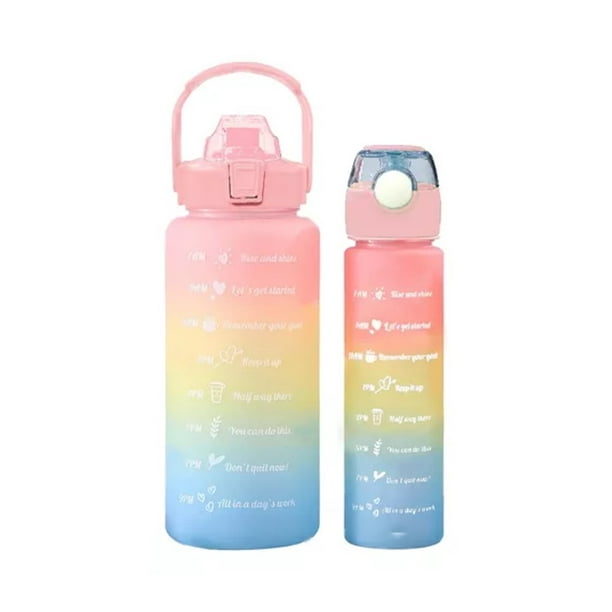 Pack 2 Botellas Agua Motivacionales De 2 Litros Y 900 Ml