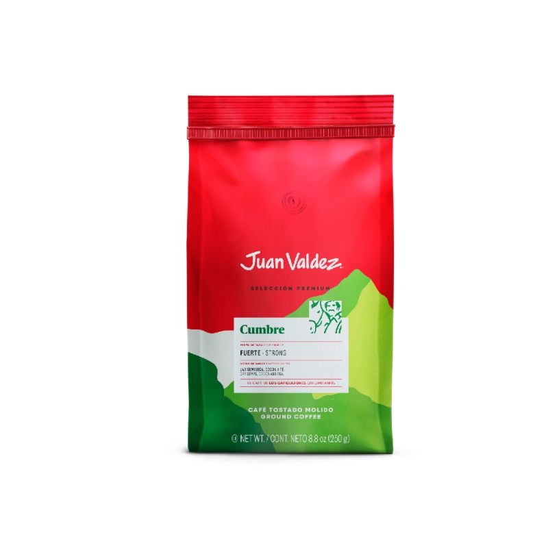 Café Grano Molido Fuerte Cumbre Bolsa 250 gr Juan Valdez