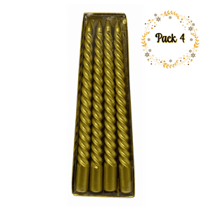 Genérico - Pack De 4 Velas Decoración Navidad 25Cm Navidad 2025