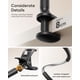 thumbnail image 3 of Soporte SAIJI con cuello de cisne para cama, 98 cm, brazo de piel, negro, 3 of 6