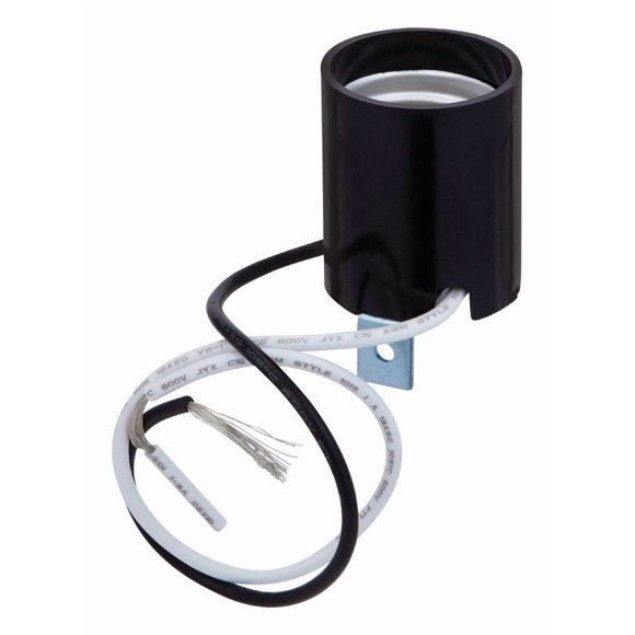 Base mediana fenólica Socket Jandorf con cables, paquete de 1