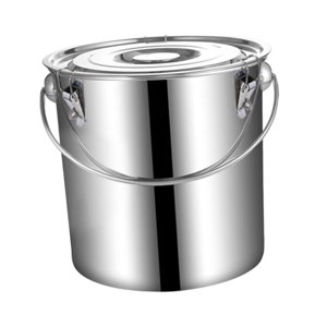 Magideal - Cubo De Acero Inoxidable Con Cierre Práctico Y Diseño Robusto Útil Para Almacenar Alimentos Secos Y Húmedos Fácil De Limpiar Adecuado Para Restaurante 20 Litros