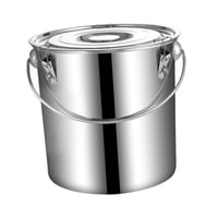 Magideal - Cubo De Acero Inoxidable Con Cierre Práctico Y Diseño Robusto Útil Para Almacenar Alimentos Secos Y Húmedos Fácil De Limpiar Adecuado Para Restaurante 20 Litros