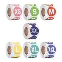 Bothyi - 7X Etiquetas Adhesivas De Tamaño De Ropa, Etiquetas Adhesivas De Tamaño Para Ropa De Venta Al Por Menor