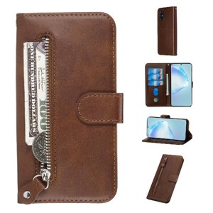 Gangxun - Funda Con Cremallera Para Samsung Galaxy S20, Carcasa Cartera De Cuero Pu Con Soporte Y Tarjetero