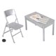 thumbnail image 5 of Mini silla y mesa plegables a escala 1/6 para figuras de acción de 12 "plateadas, 5 of 5