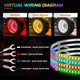 thumbnail image 4 of Luces LED de aro para llanta Nilight 44,5 cm RGB con app y control remoto, 4 of 9