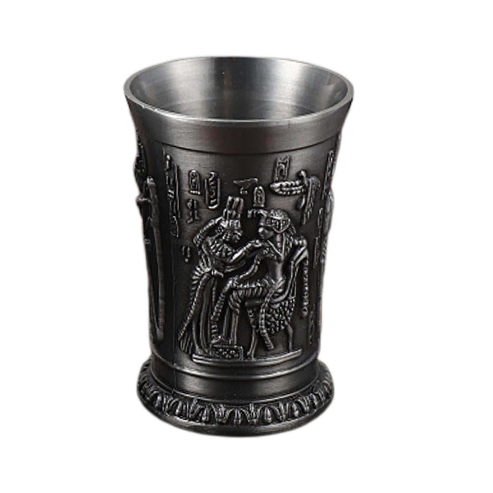 Magideal - Vaso, Copa Para Vino Egipcia Vintage, Copa Para Vino De Aleación De Zinc En Relieve Personalizada, Copa Para Vino, Para Bar, Vino, , Estaño Cleopatra