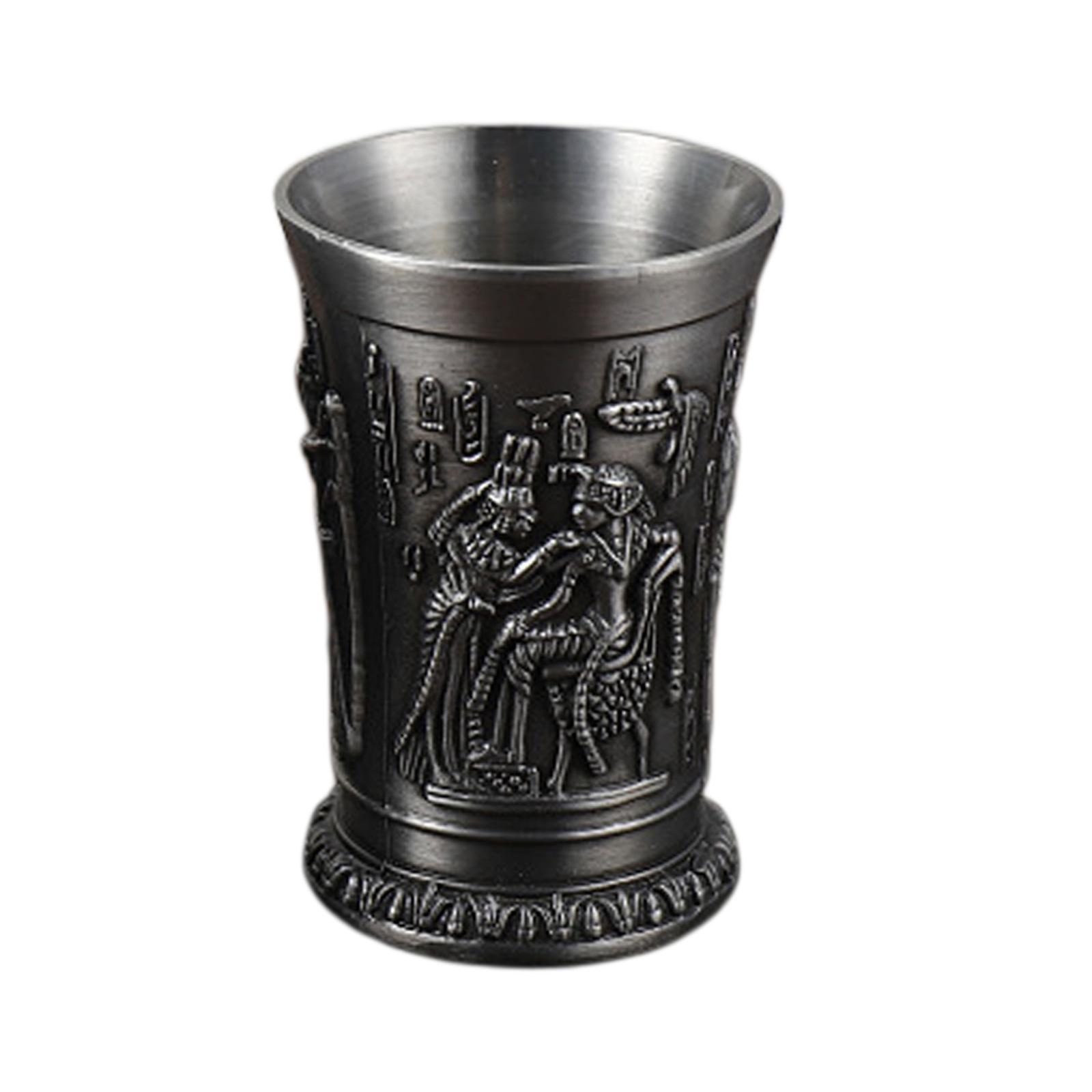 Magideal - Vaso, Copa Para Vino Egipcia Vintage, Copa Para Vino De Aleación De Zinc En Relieve Personalizada, Copa Para Vino, Para Bar, Vino, , Estaño Cleopatra