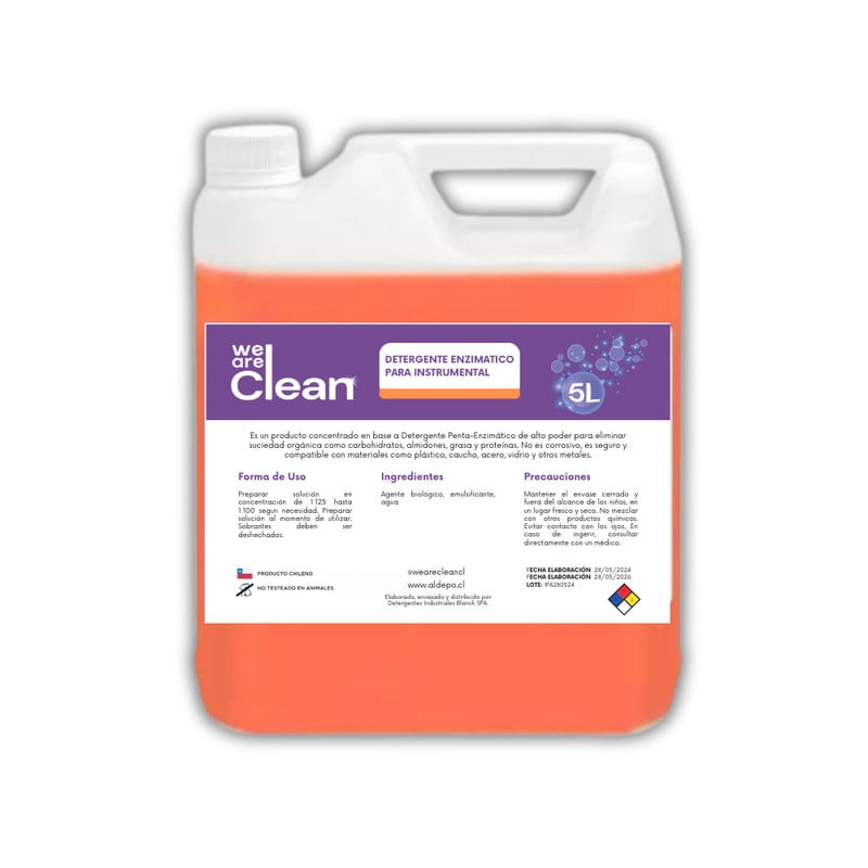 We Are Clean - Detergente Enzimático Uso Instrumental 5 Litros