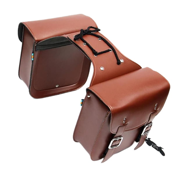 Bolsas De Sillín Para Motocicletas Bolsas Laterales Universales Para Asientos Traseros Accesorios Para Motocicletas Marrón