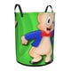 thumbnail image 2 of El Show de Porky Pig Cesta de lavandería de gran capacidad redonda con asa, bolsa para ropa sucia plegable, almacenamiento para dormitorio, baño y lavadero 44x35 cm, 2 of 6