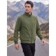 thumbnail image 4 of Chaqueta Bomber de Pana para Hombre INSPIRE CHIC con Forro y Cremallera Trucker Shacket Abrigo de Invierno L Verde Oliva, 4 of 5