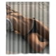 thumbnail image 1 of Cortina de ducha sexy con diseño de chica en bikini tumbada en la playa, juego de cortinas de baño con ganchos, tamaño 60 x 72 pulgadas, 1 of 3