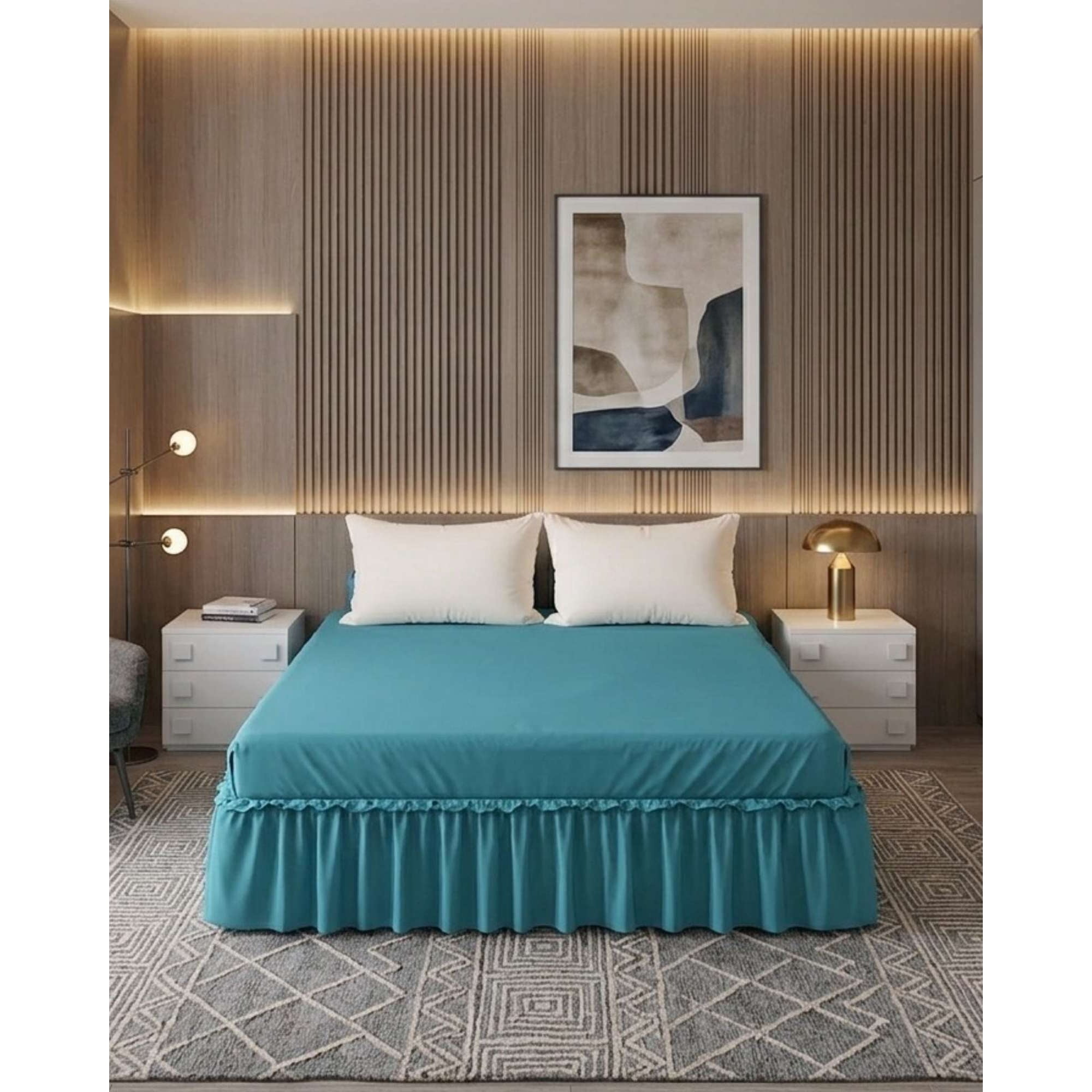 Imac Hogar - Faldón De Cama Estilo Moderno Y Ajuste Perfecto King 180x200 Cm