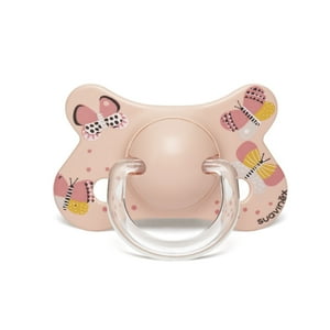 Suavinex - Chupete Fusión Rosa Mariposa Con Tetina Anatómica De Silicona 4/18 Meses