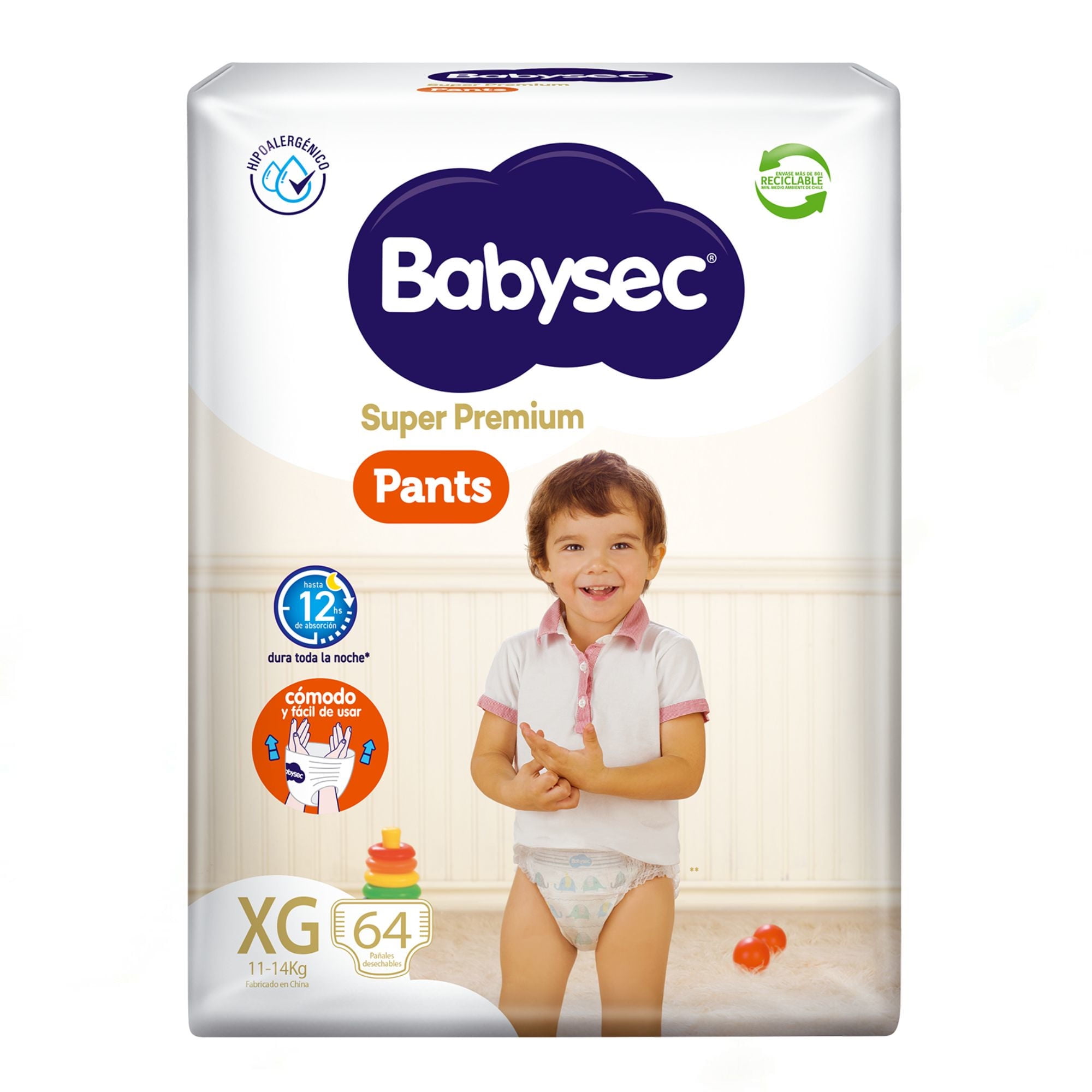 Pañales Pants Súper Premium Xg, 64 Un 64 Un Babysec