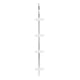 thumbnail image 4 of Esquinero Estante de Ducha Altura Regulable 4 Estantes Polímero Resistente al Agua Blanco, 4 of 8