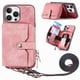 thumbnail image 1 of Funda Tipo Cartera con Correa Cruzada para iPhone 16 Pro Protección Contra Golpes Rosa, 1 of 5