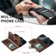 thumbnail image 4 of Para Samsung Galaxy S21 FE 5G Funda Tipo Billetera, 9 Ranuras para Tarjetas Bloqueo RFID Bolso Cruzado Cubierta de Cuero, Bolsillo con Cierre, Correa de Muñeca y Hombro Desmontable, Funda Protectora, 4 of 11