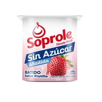 Yoghurt Batido Sin Azúcar Sabor Frutilla Pote 120 G Soprole