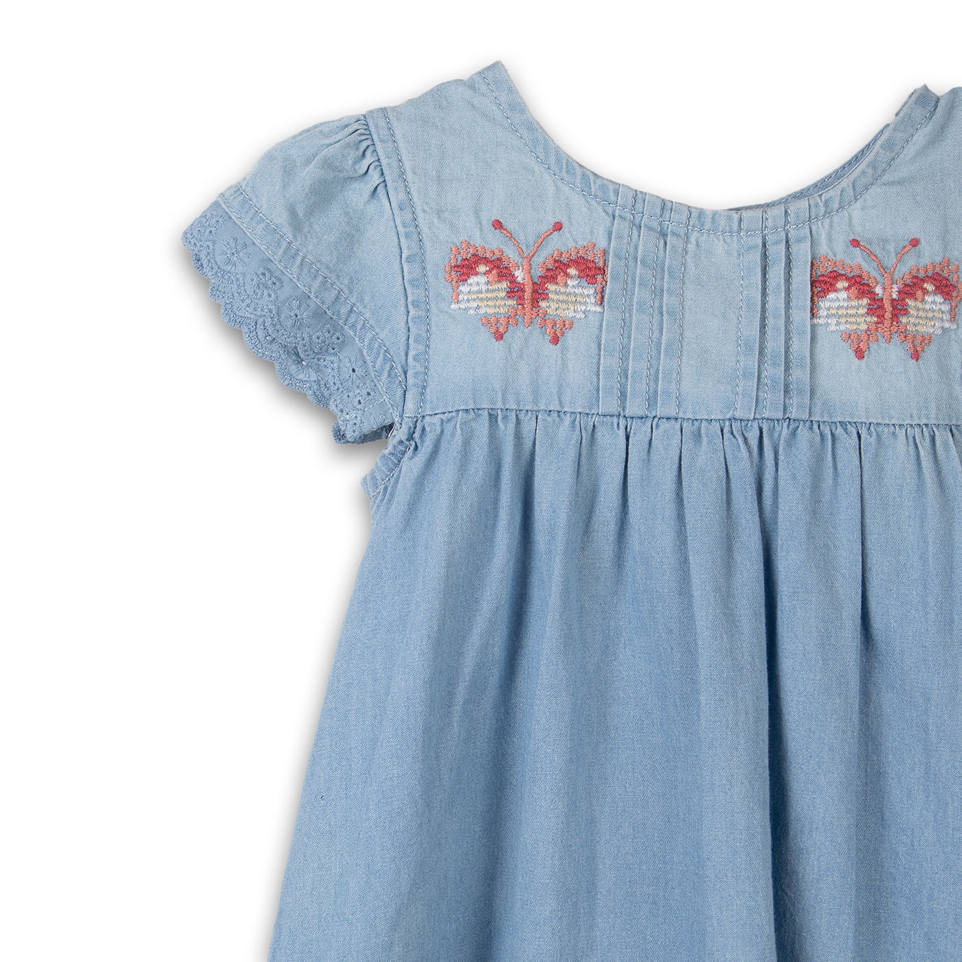 Vestido Bebé Niña Celeste Pillin