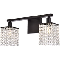 Aplique De Pared Para Baño Living District Phineas De 2 Luces Con Cristal Negro