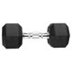 thumbnail image 4 of Mancuernas de hierro fundido con revestimiento de goma, hexagonales, negras, 20 kg (par), 4 of 8