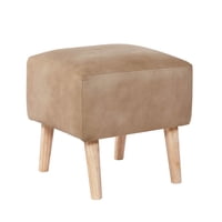 Latam Home - Pouf Burdeos Cuero Kentucky Beige