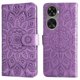 thumbnail image 5 of Funda tipo cartera FOXDOCK para Huawei Nova 11 SE , diseño girasol en relieve, cuero PU, cierre magnético, soporte y tarjetero, 5 of 5