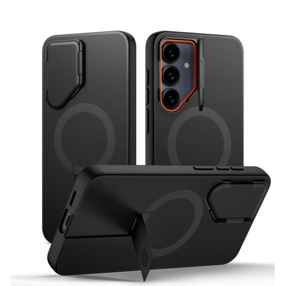 Funda magnética negra SURITCH con soporte para Samsung Galaxy S25 FE