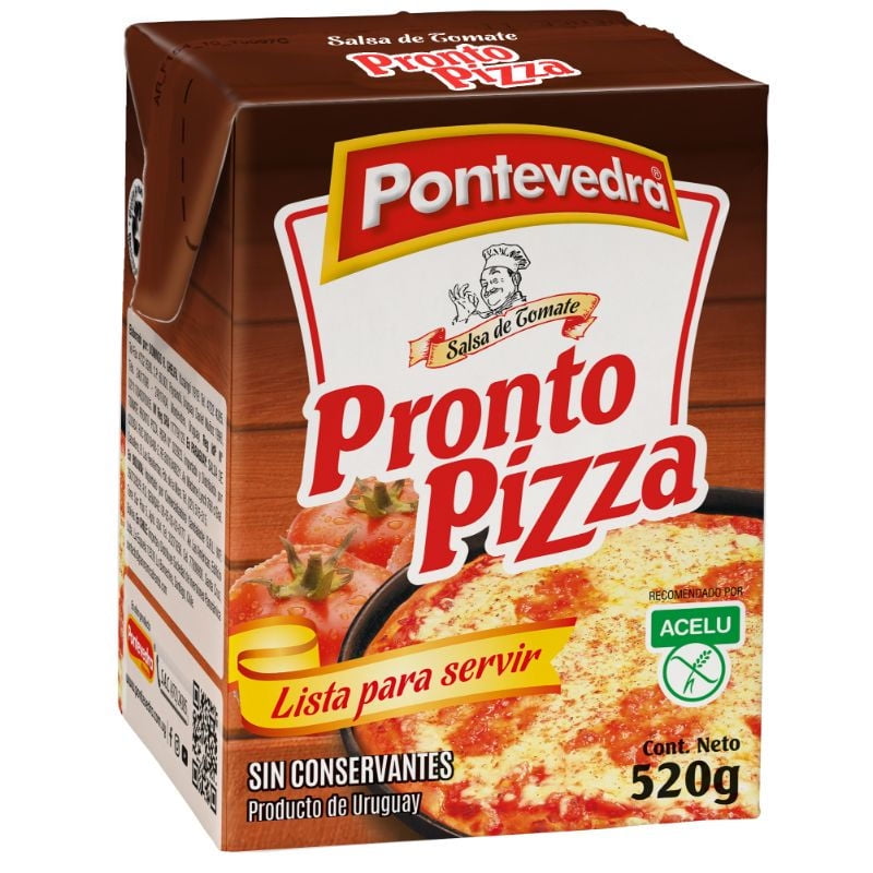 Salsa De Tomate Pronto Pizza Caja 520 g Pontevedra