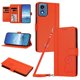 thumbnail image 1 of Funda Cartera Trébol para Motorola Moto G 2024 5G con Ranuras Tarjetas y Carga Inalámbrica Naranja, 1 of 6