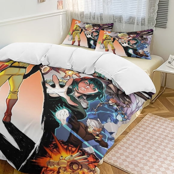 One-Punch Man Anime Home Bed 3-piece Set Classic Japanese Anime Polyester Wash Student Dormitory Set