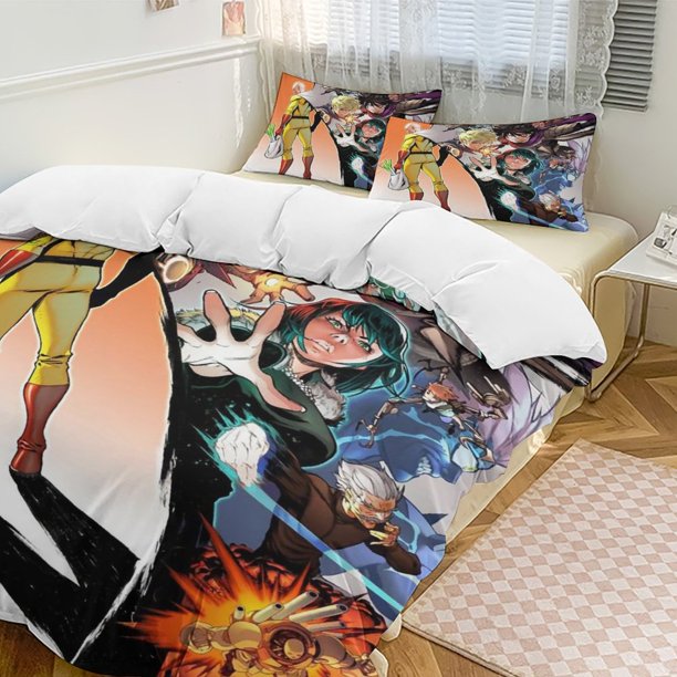 One-Punch Man Anime Home Bed 3-piece Set Classic Japanese Anime Polyester Wash Student Dormitory Set