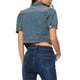 thumbnail image 3 of INSPIRE CHIC Chaquetas Casual para Mujer Chaqueta de Mezclilla Recortada con Botones y Mangas Abullonadas M Azul, 3 of 7