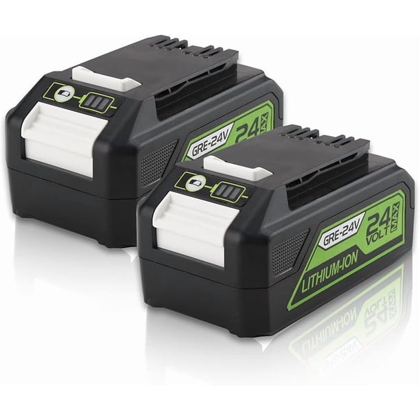 Bolsa de 2 Reemplazo Green-works Batería de Litio de 24V 5.0Ah 29842 ...
