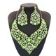 thumbnail image 2 of 2 Pzas Conjuntos de Joyería para Mujer Joyería de Cristal Verde para Mujer Collar y Aretes Brillantes Compromiso Boda Conjuntos de Joyería para Novias Dama de Honor, 2 of 7