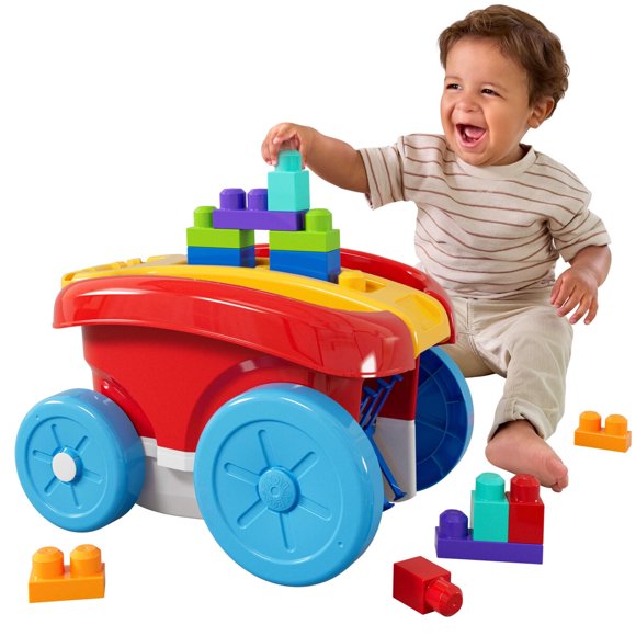 Mega Bloks Carro de Bloques First Builders con Almacenaje 20 piezas